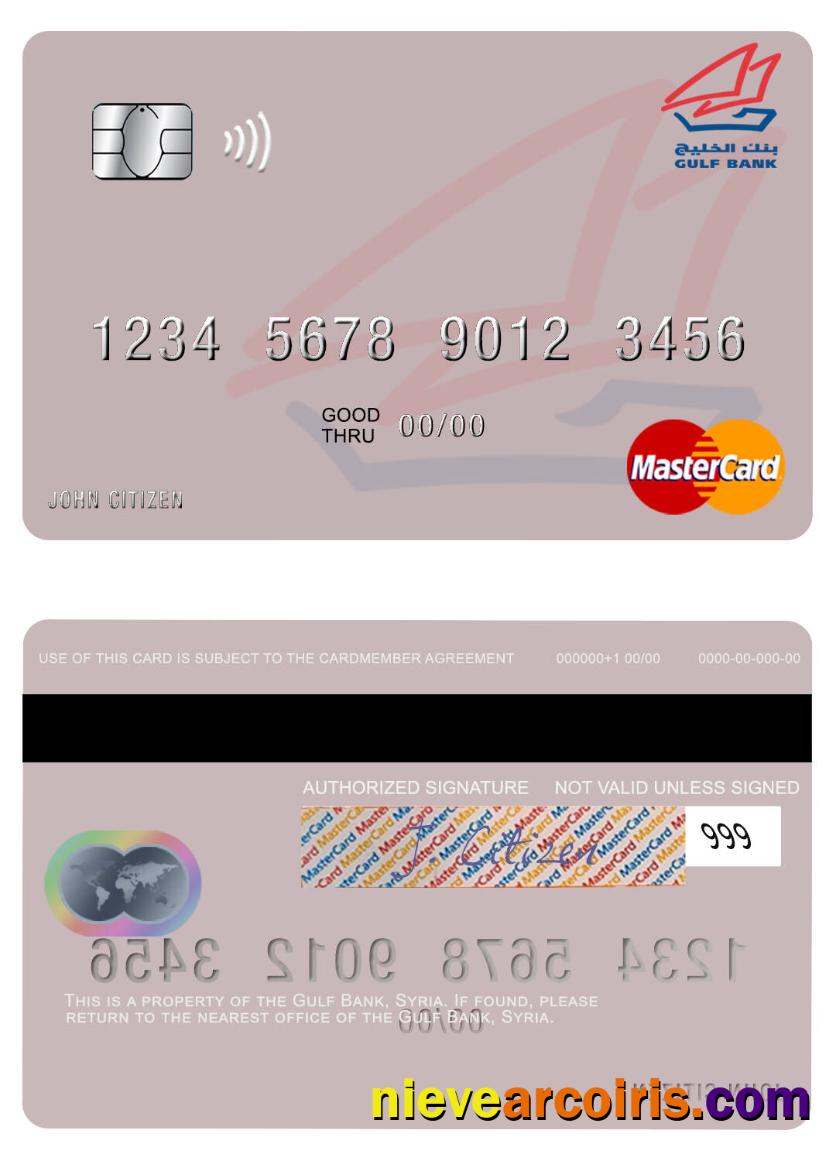 Syria Gulf Bank mastercard